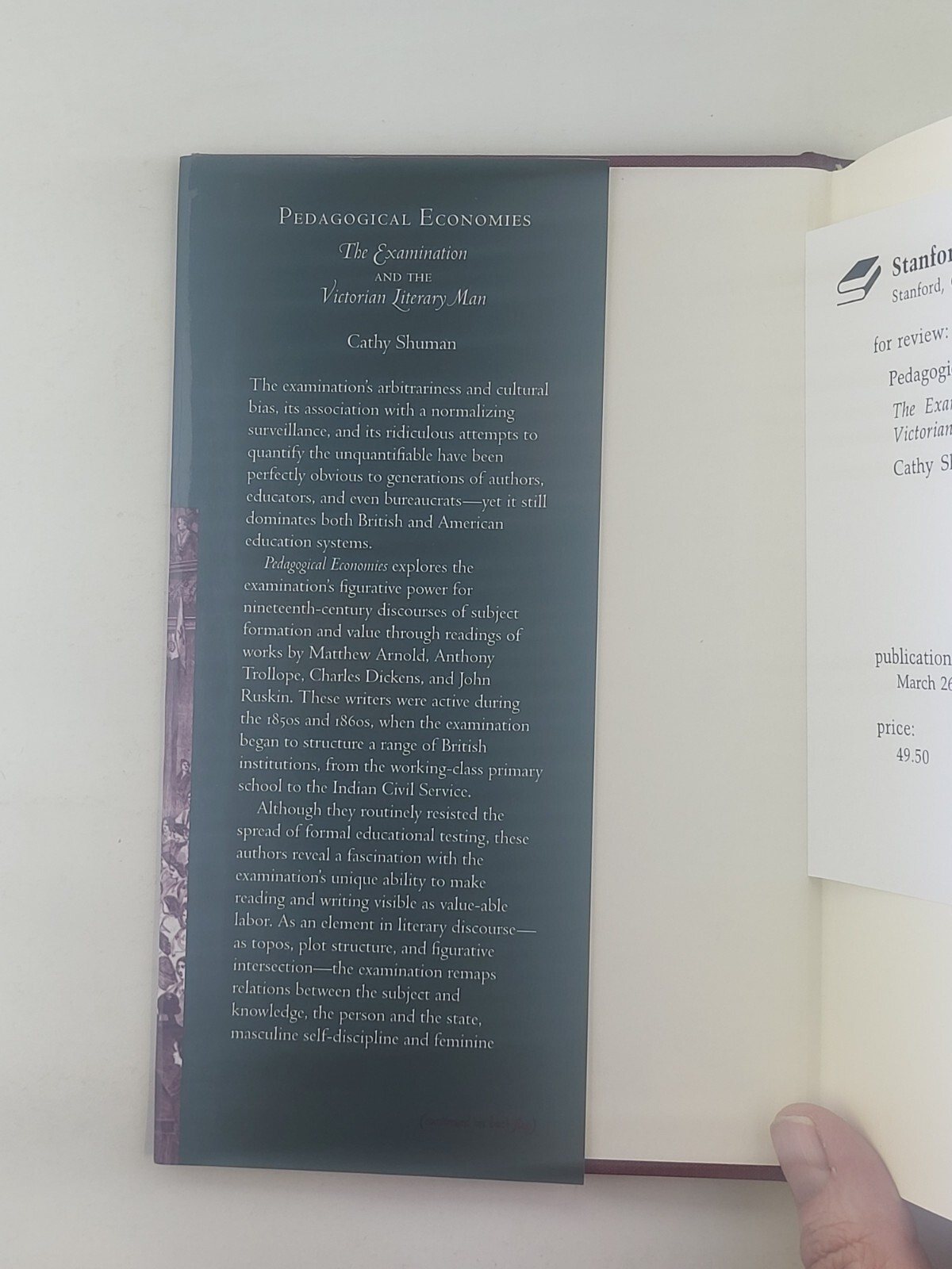 Cathy Shuman / Pedagogical Economies The Examination and the Victorian Literary