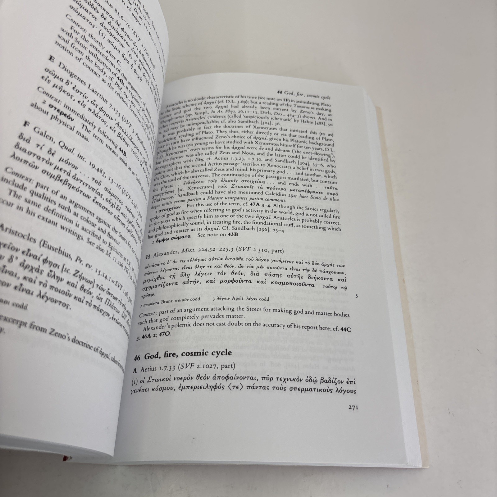 The Hellenistic Philosophers 2 Volumes (Translations, Latin, Greek) CAMBRIDGE