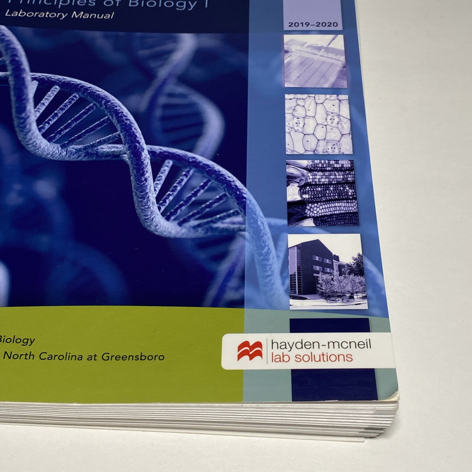 UNCG BIO 111L Lab Manual: Principles of Biology I – Hayden-McNeil (2019-2020)