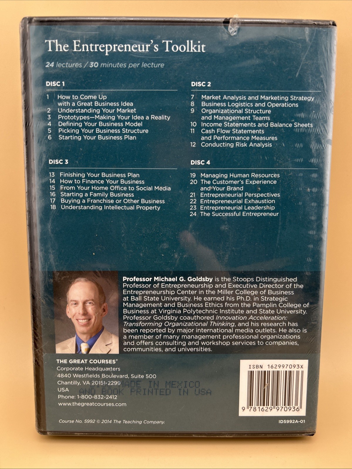 The Great Courses The Entrepreneur’s Toolkit 2014DVD & Guidebook SEALED