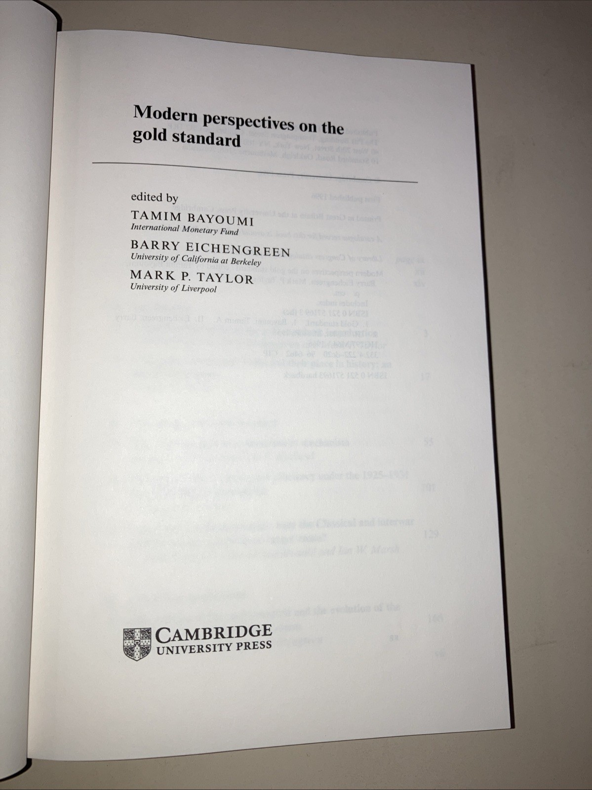 Modern Perspectives on the Gold Standard HC DJ Taylor, et al 1996 Very Good