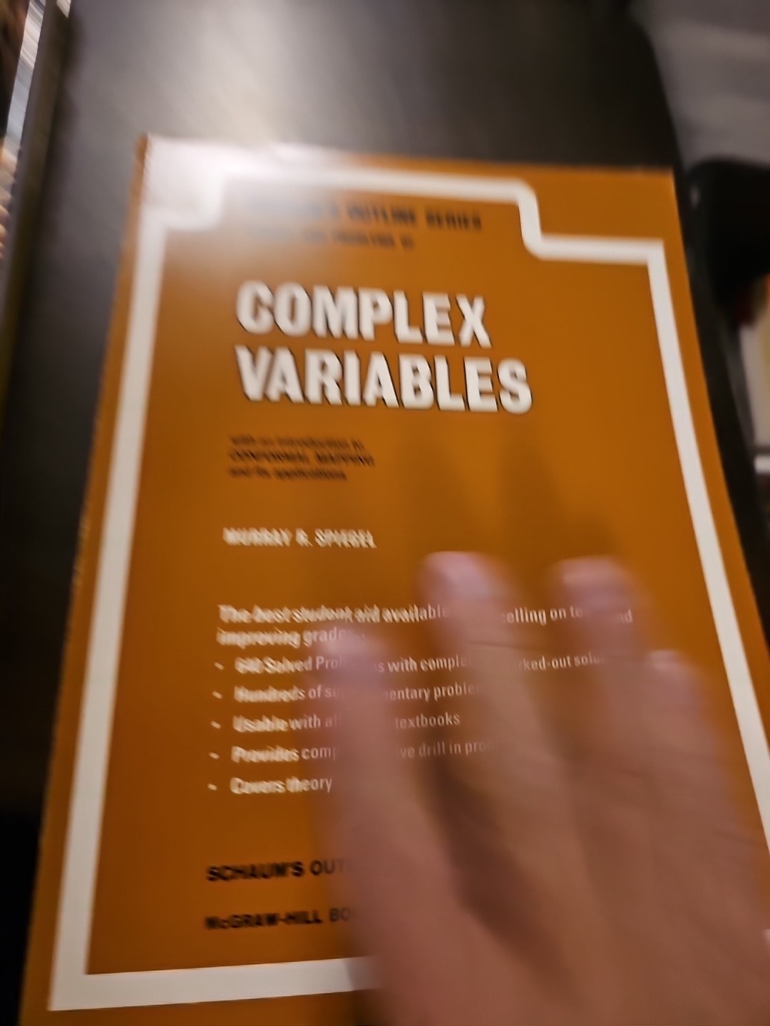 Schaum’s Outline of Complex Variables by Spiegel, Murray R. 1964