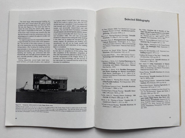 Moving Historic Buildings by John Obed Curtis 50-pages 1979