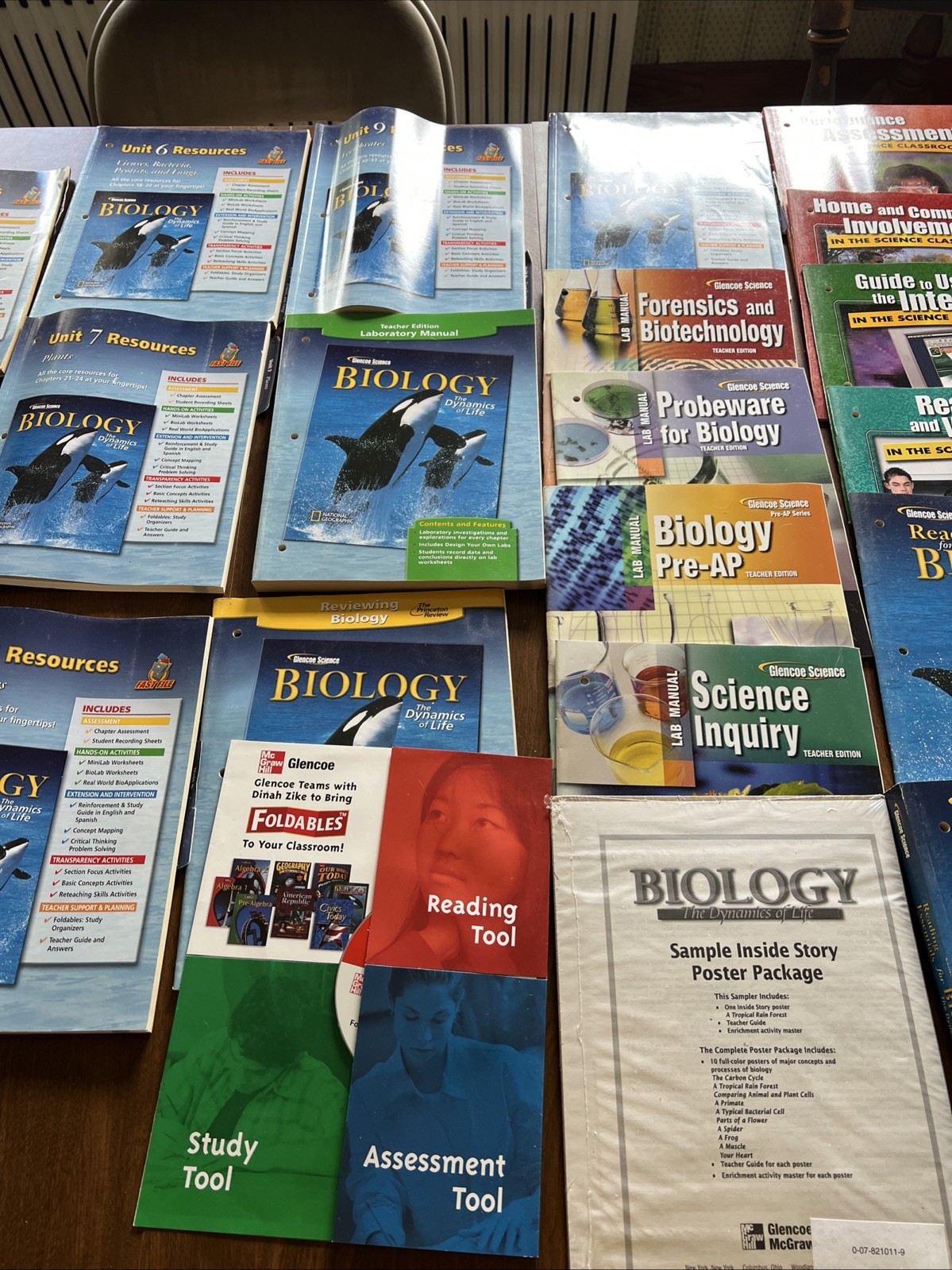 20 + Glencoe Biology Homeschool Curriculum Teacher Resource Lot Manuals McGraw