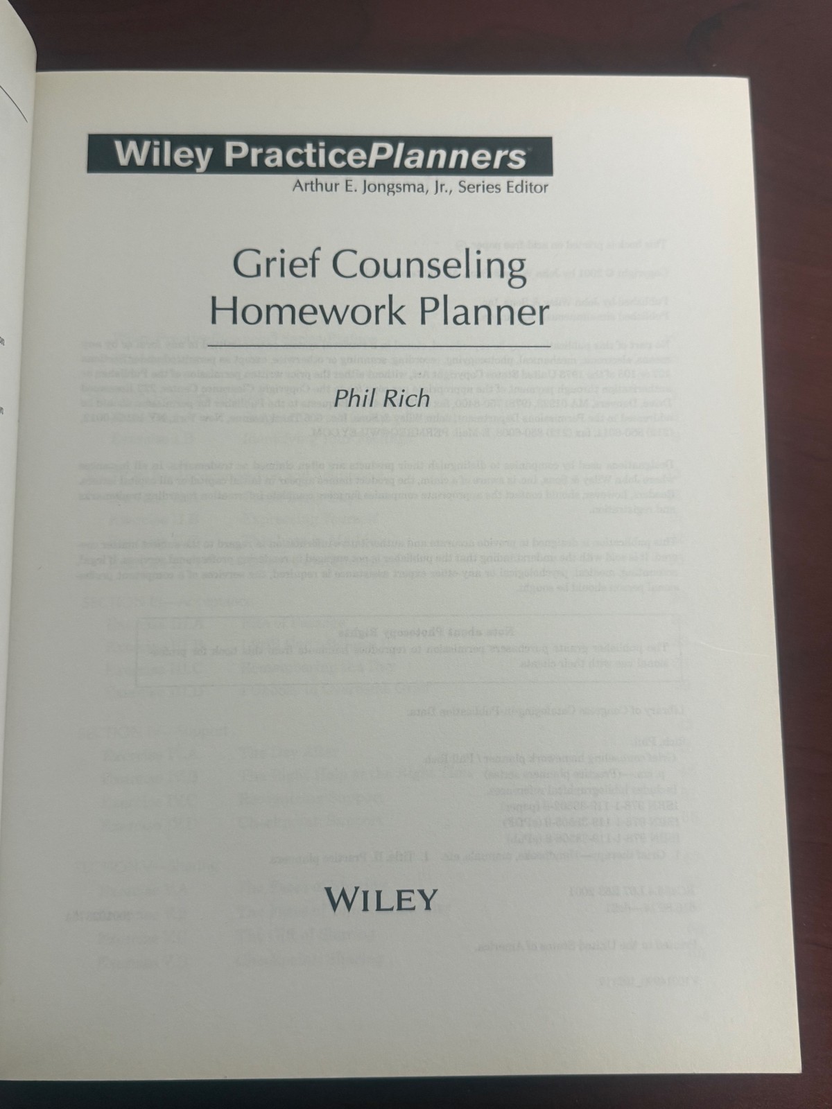 Grief Counseling Homework Planner by Phil Rich 2001 Paperback *Very Good*