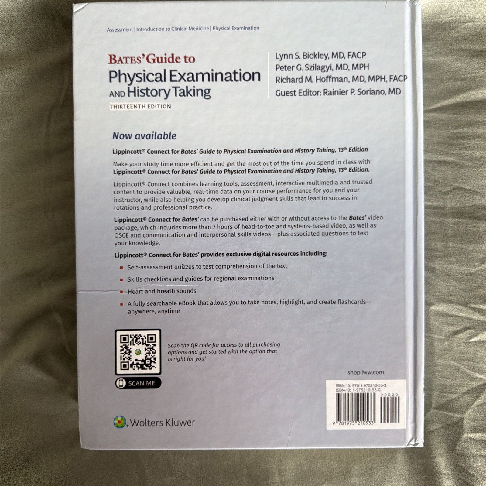 Lippincott Connect Ser.: Bates’ Guide to Physical Examination and History Taking