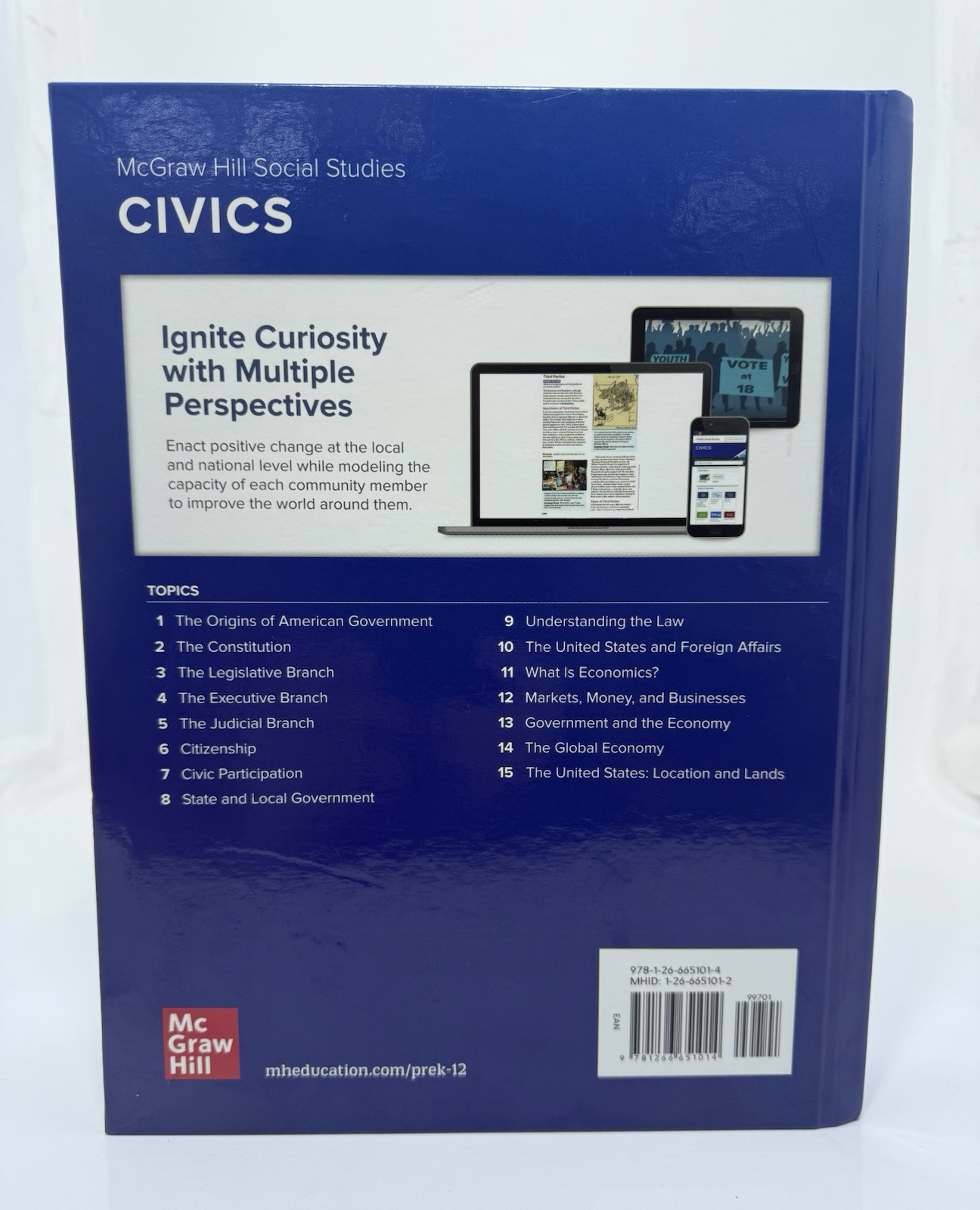 Civics Florida Edition 2024 College TextBook McGraw Hill Social Studies