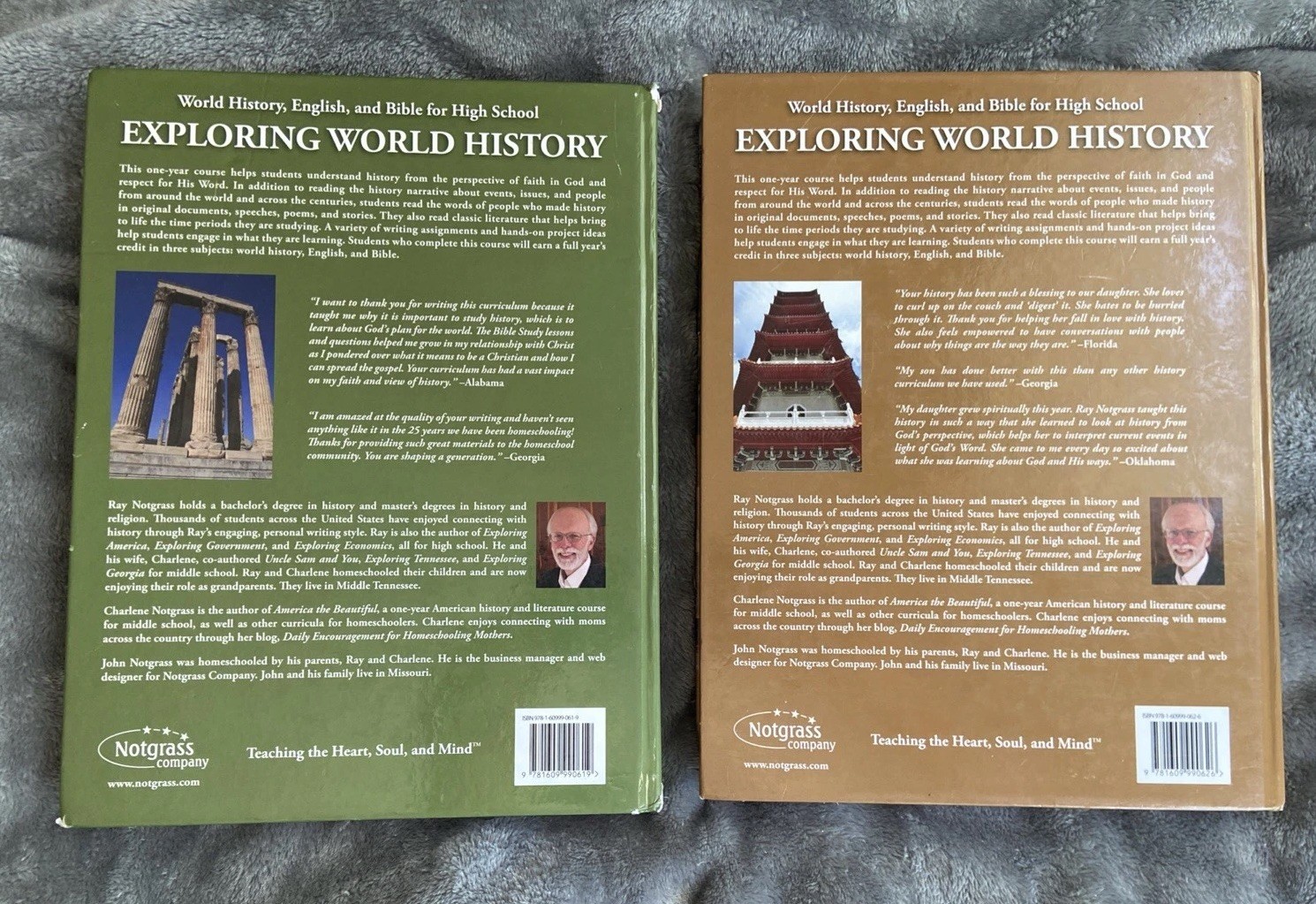 Exploring World History, Part 1 & 2, In Their Words, and more, Notgrass