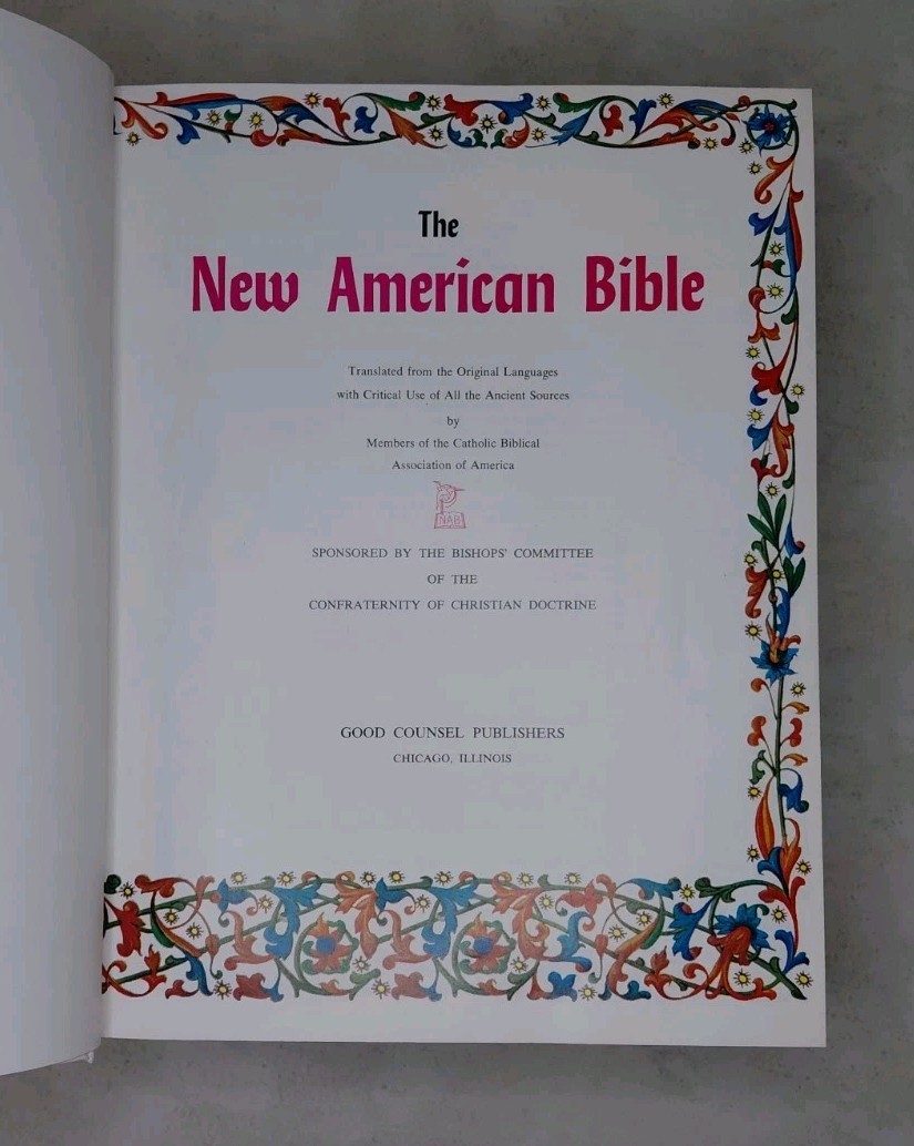 White Holy Bible The New American Bible Catholic