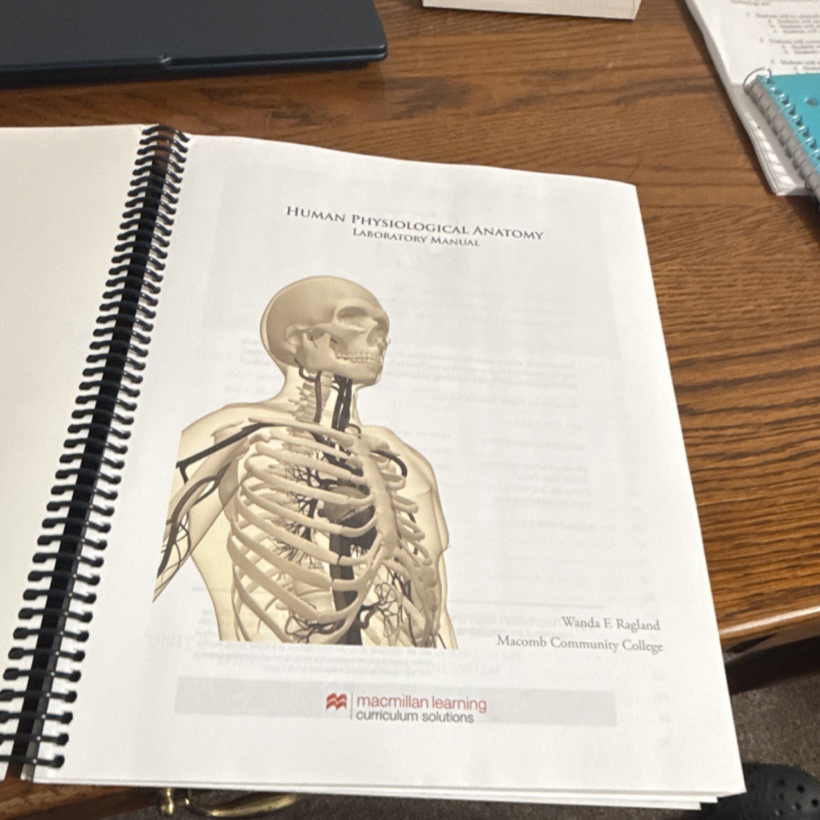 Human Physiological Anatomy Lab Manual 2nd Ed Spiral Bound Ragland Hayden-McNeil