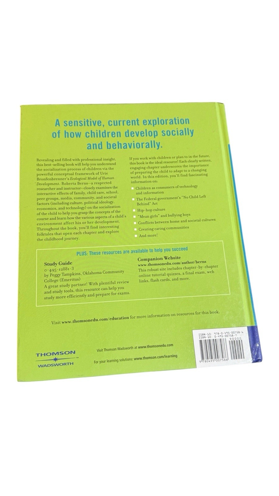 Child Family School Community Socialization CengageNOW Textbook Very Good