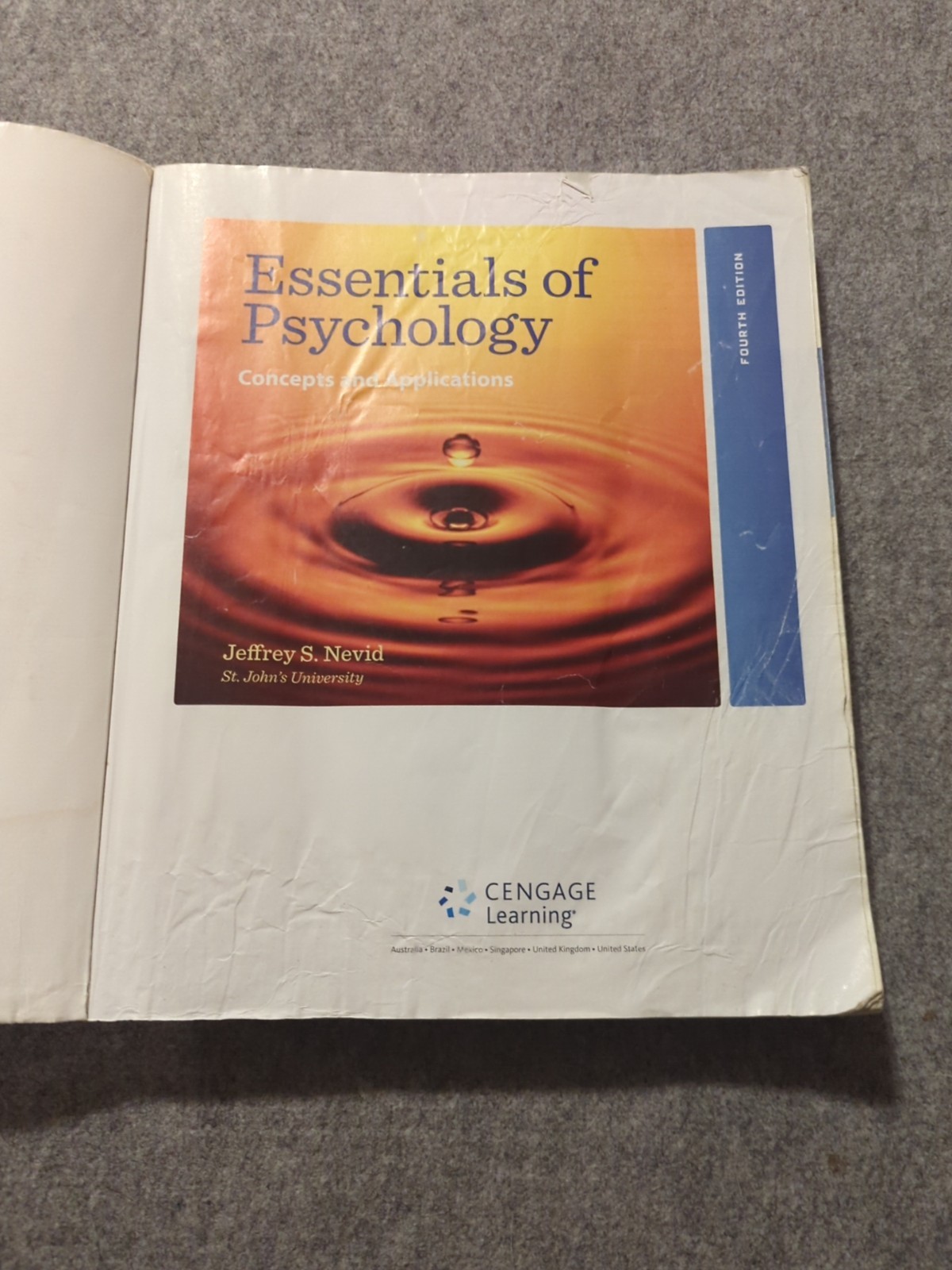 Essentials of Psychology Concepts and Applications by Jeffrey S Nevid 4th Ed.