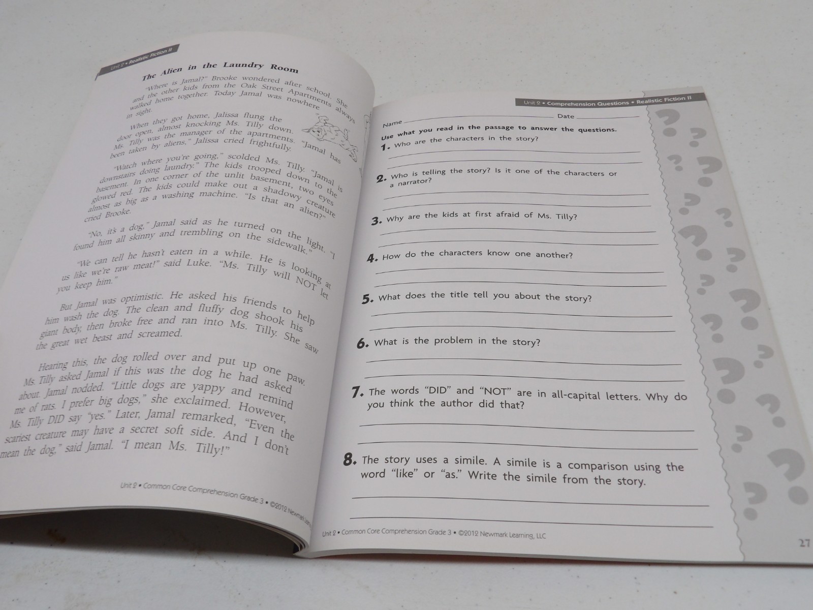 NEW – Newmark Learning Grade 3 Common Core Comprehension Aid