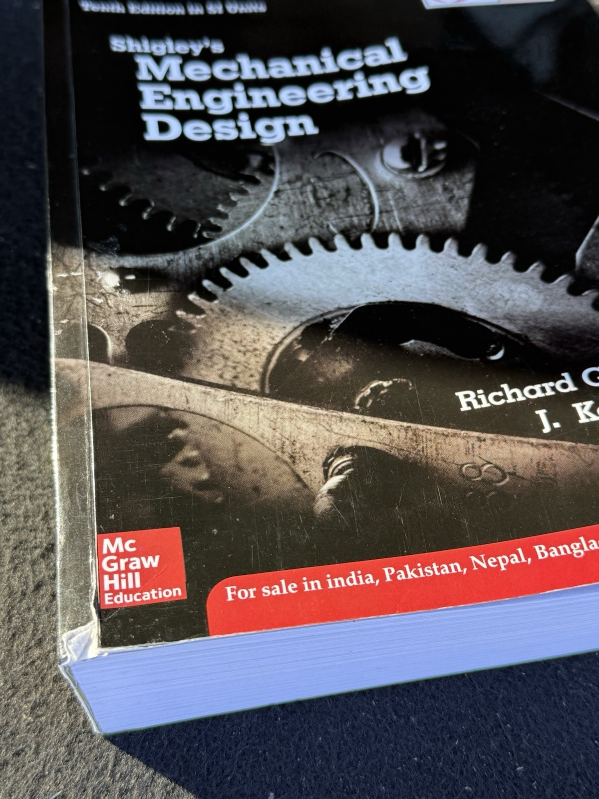 SHIGLEY’s Mechanical Engineering Design Tenth Edition SI Units Special Edition