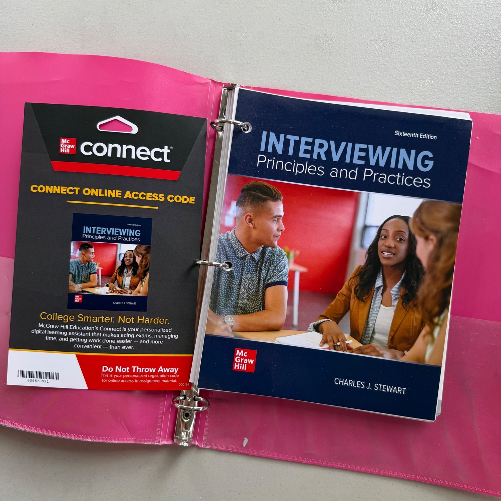Interviewing Principles & Practices 16th Ed Stewart Loose Leaf Binder & Connect