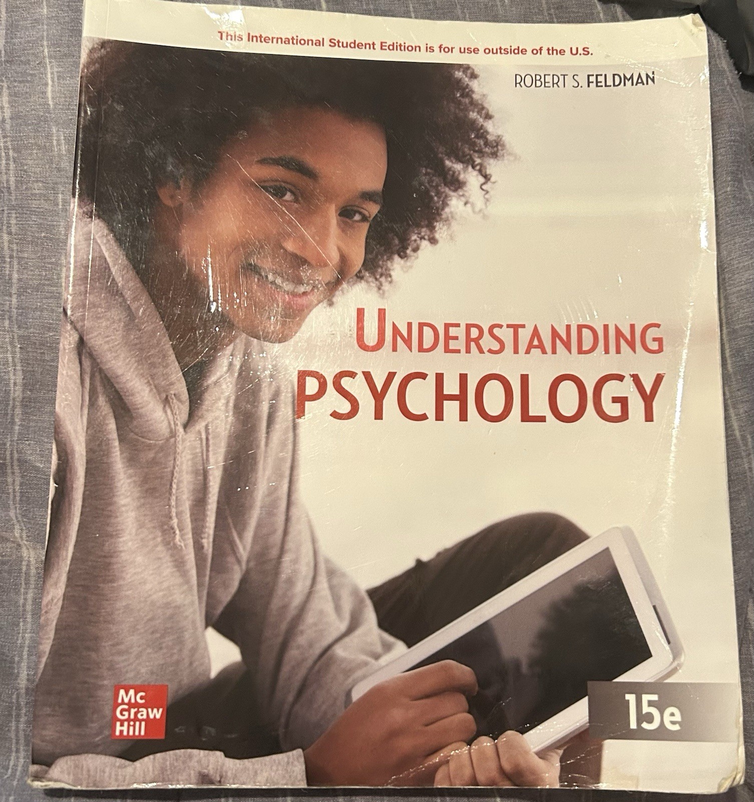 UNDERSTANDING PSYCHOLOGY, by Robert Feldman, bound book, 15th edition –