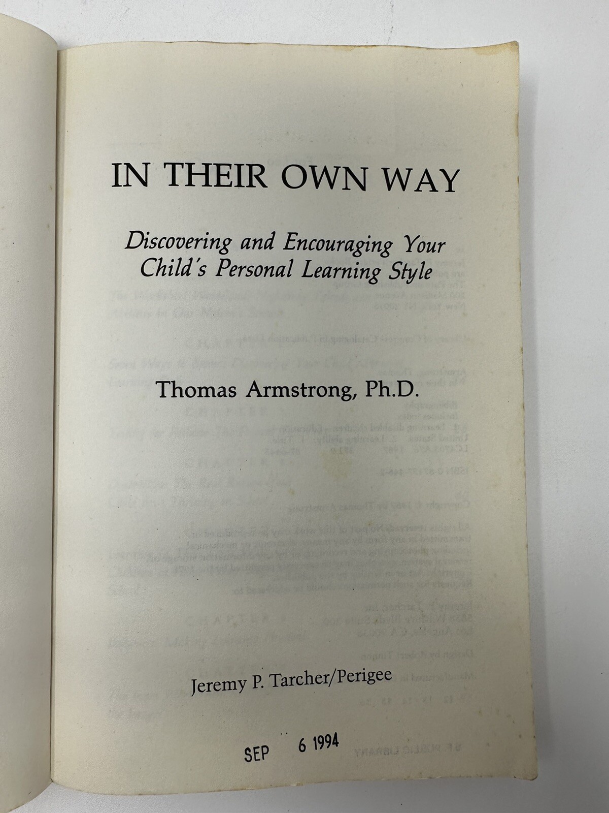 In Their Own Way by Thomas Armstrong