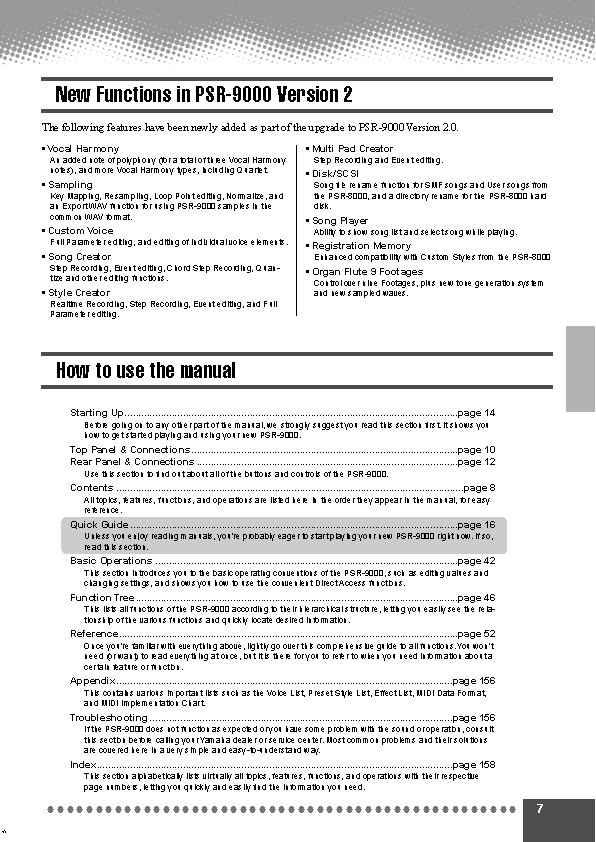 Yamaha PSR-9000 Version 2 Instruction Manual: 214 Pages & Protective Covers!