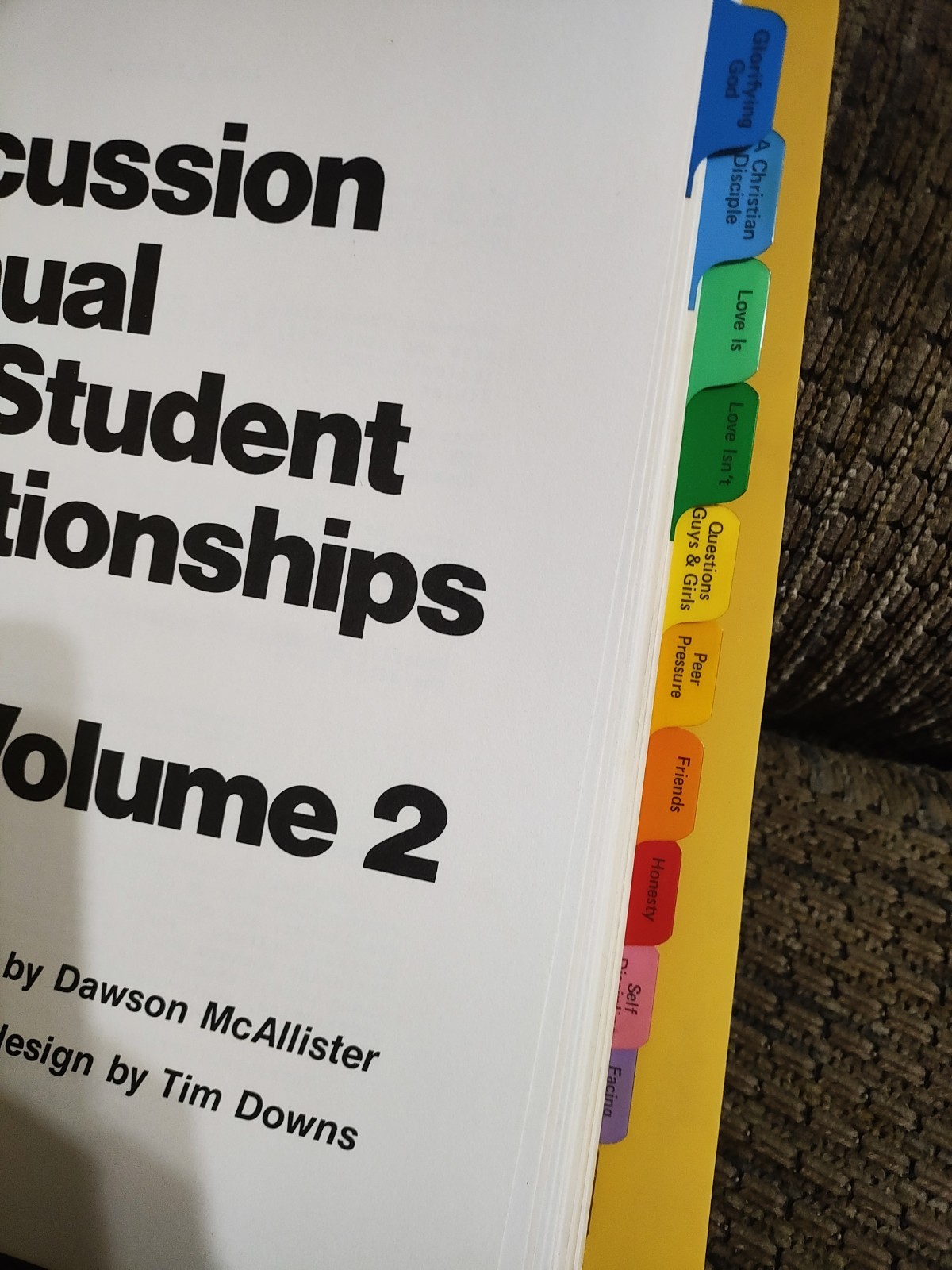 Discussion Manual For Student Relationships Vol 2 By Dawson McAllister