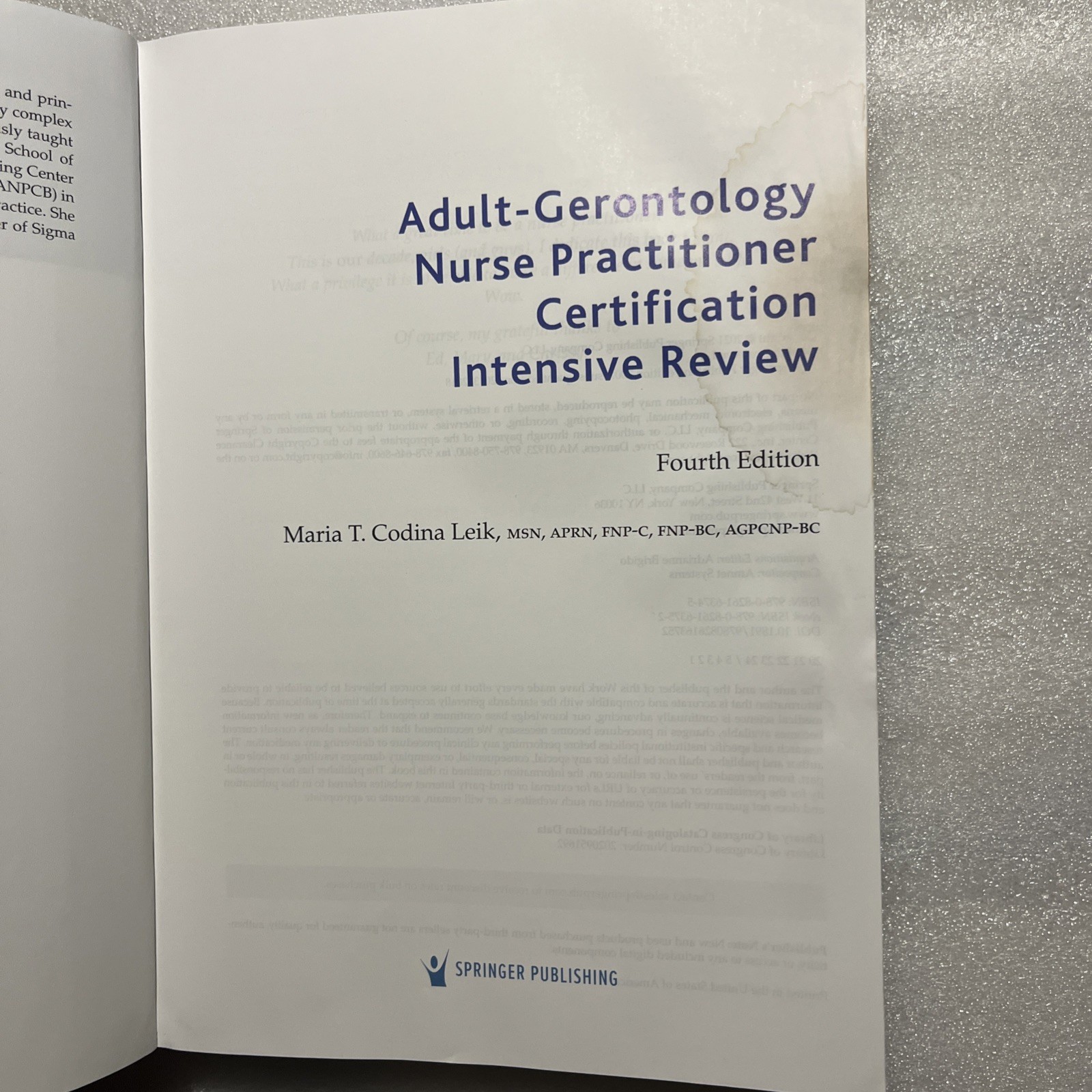 Adult-Gerontology Nurse Practitioner Certification Intensive Review, 4th Edition