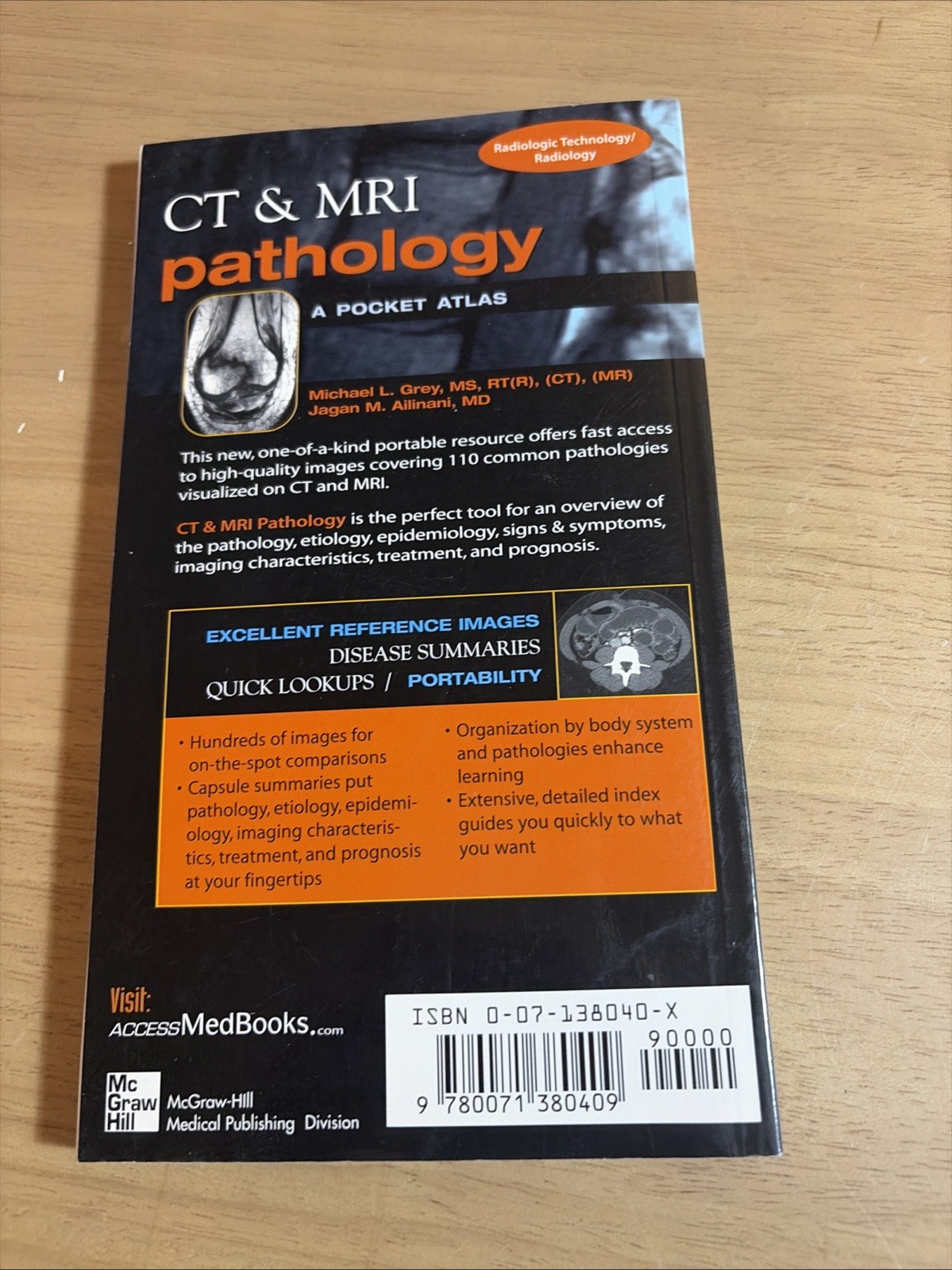 CT & MRI Pathology: A Pocket Atlas by Michael L. Grey; Jagan M. Ailinani