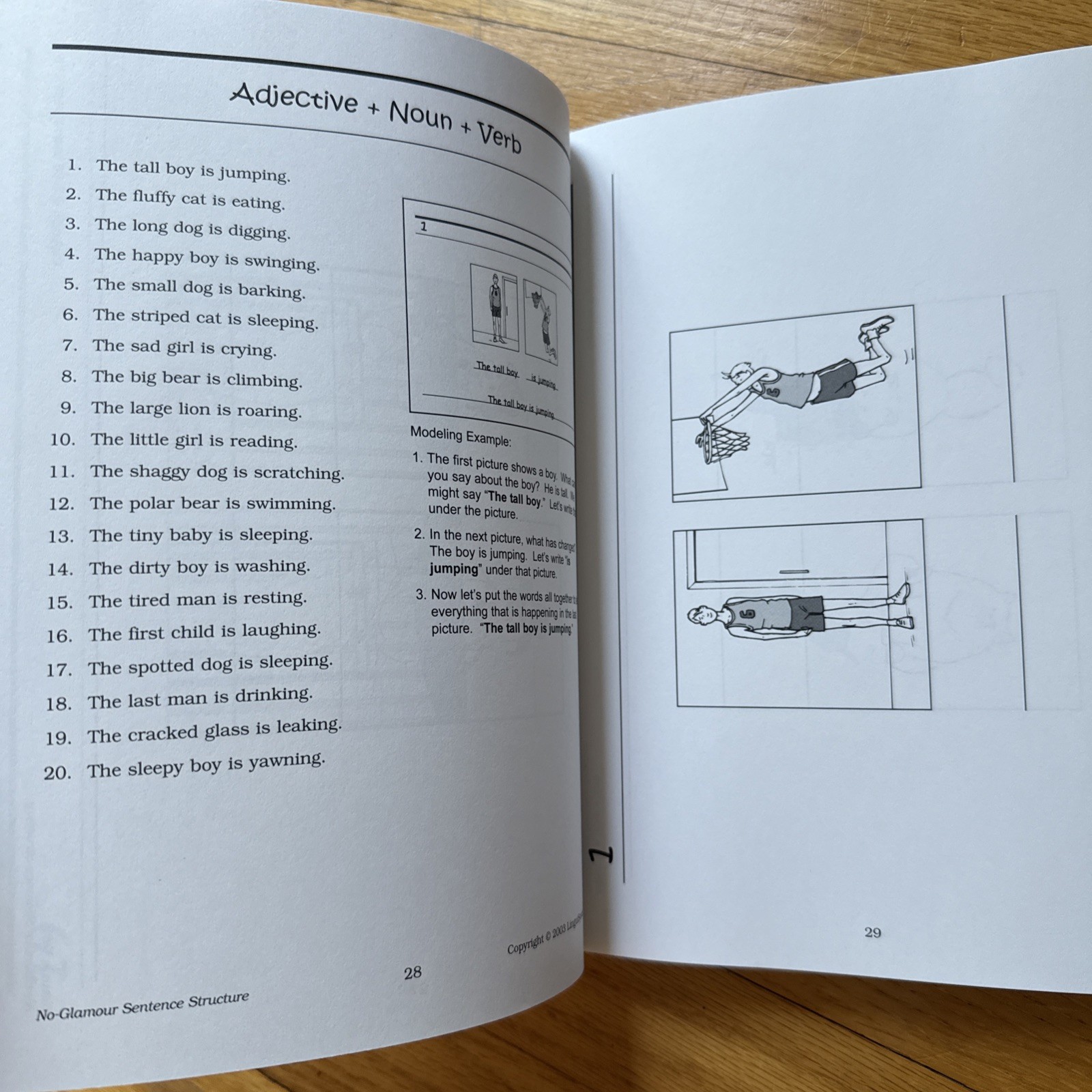 No-Glamour Sentence Structure Book for SYNTAX- Monica Gustafson SPEECH THERAPY