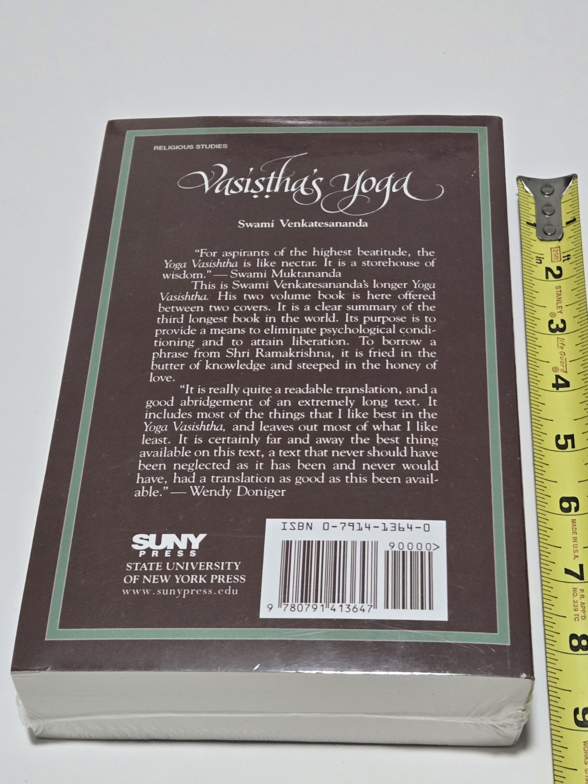 Swami Venkatesananda Vasiṣṭha’s Yoga (PB) State University New York Press SEALED