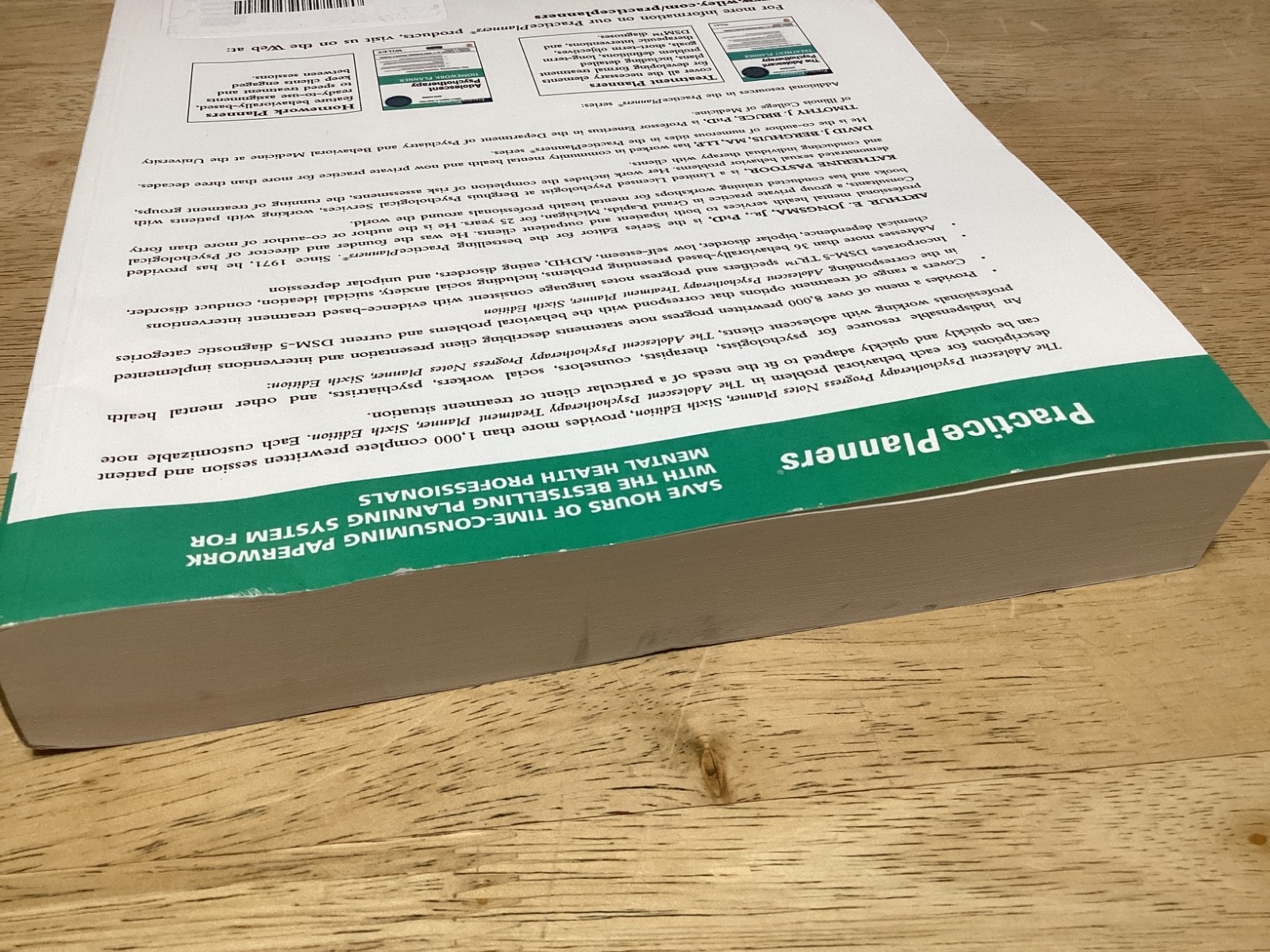 SIXTH edition. The Adolescent Psychotherapy Progress Notes Planner. 6th