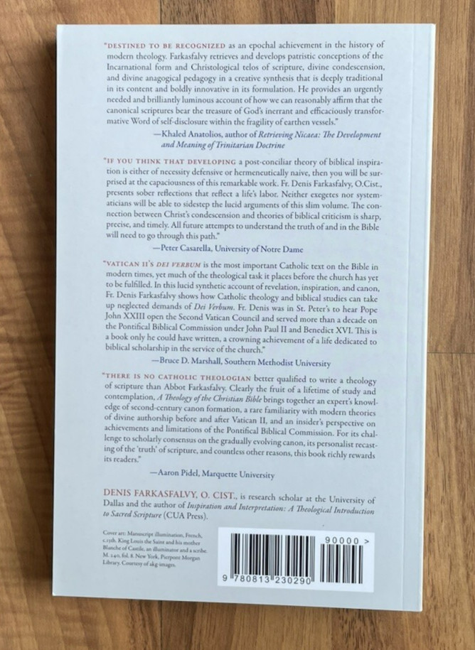 Theology of the Christian Bible: Revelation Inspiration Canon Catholic Book