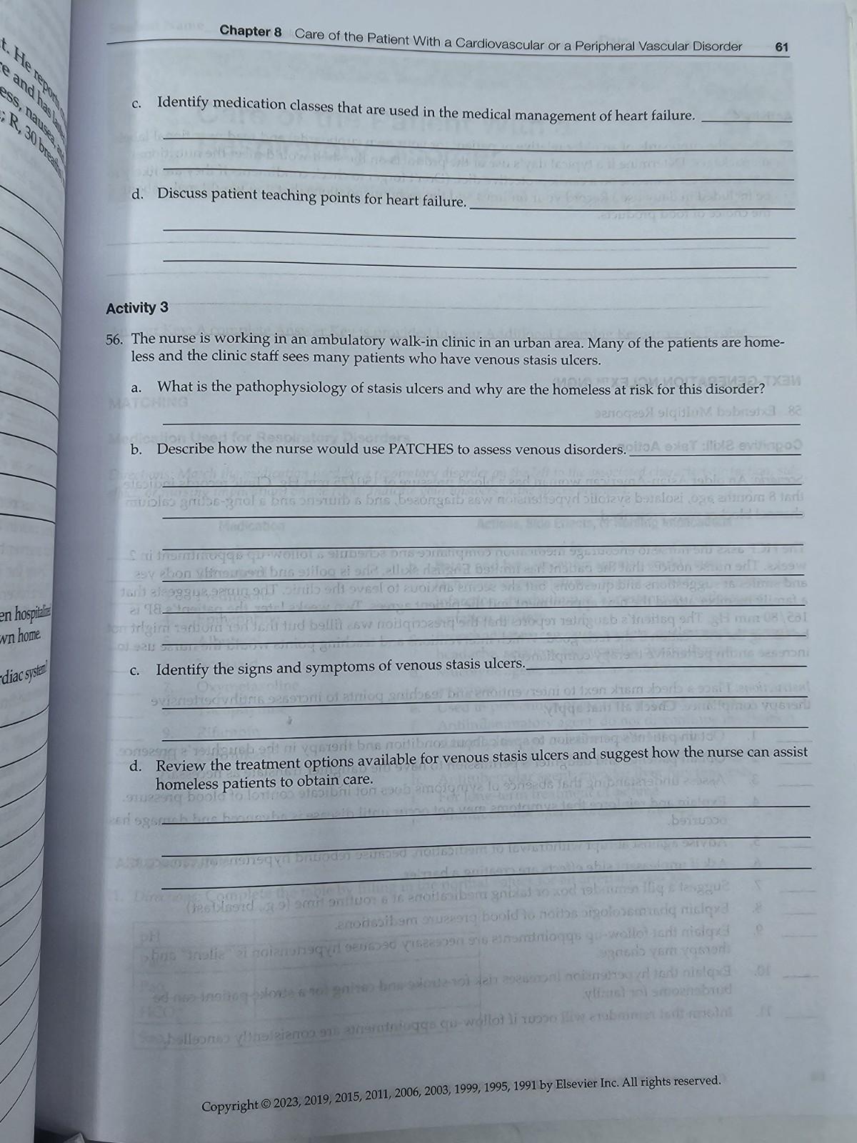 Adult Health Nursing Study Guide Edition 9 Cooper Elsevier PB Very Good
