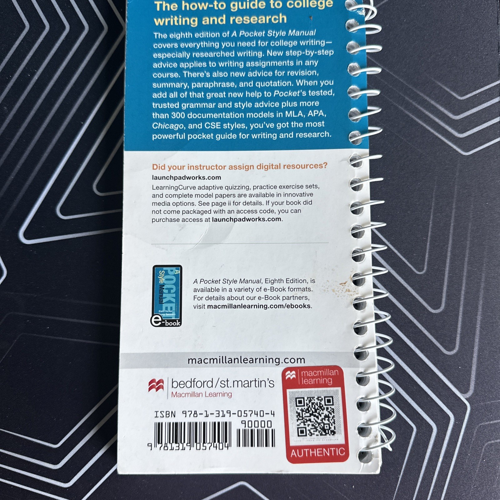 Pocket Style Manual by Diana Hacker and Nancy Sommers (2017, Spiral)