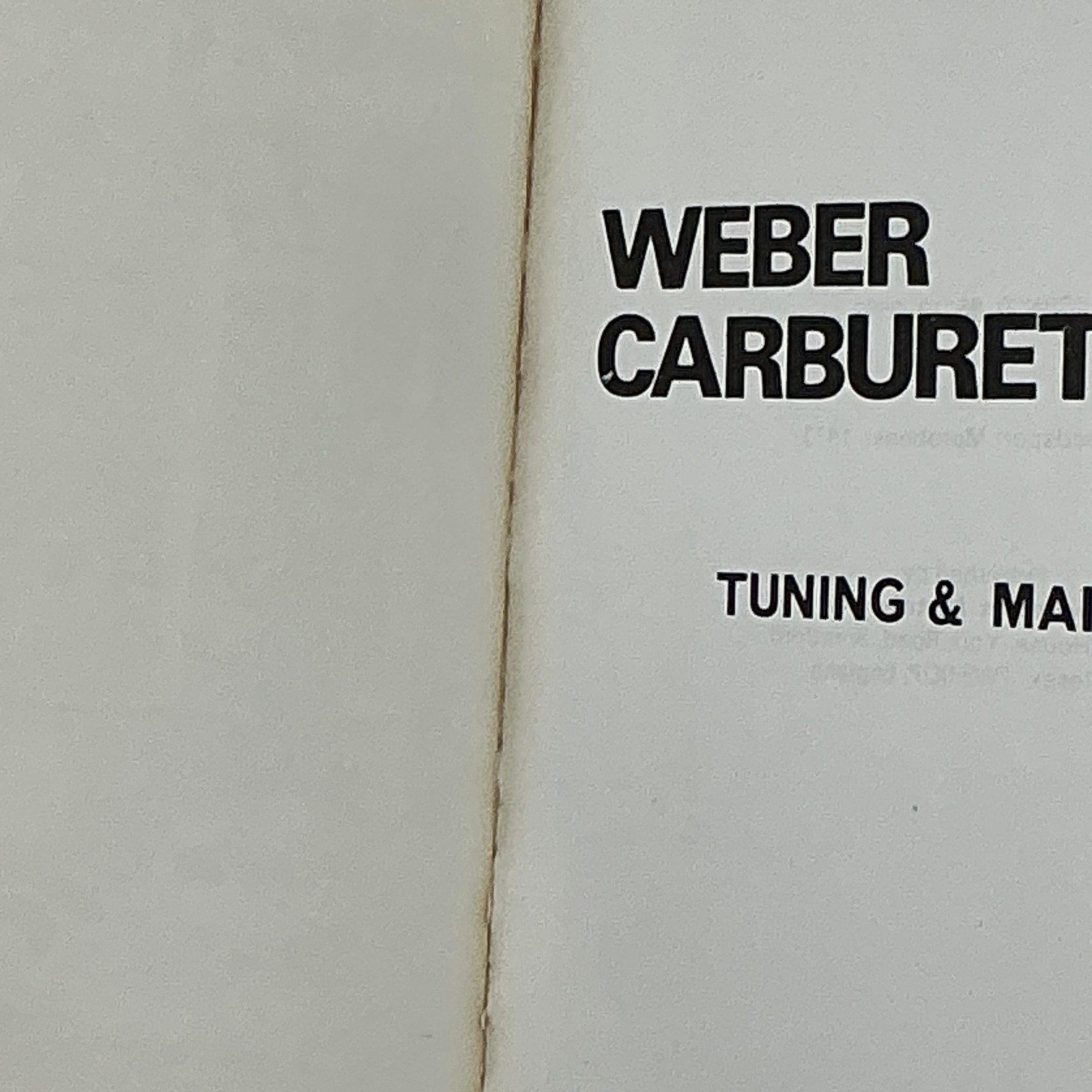 Vintage WEBER CARBURETTORS John Passini Paperback 1973 United Kingdom 2 Vols