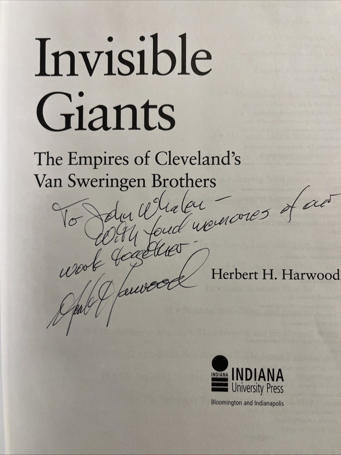 Invisible Giants: The Empires of Cleveland’s Van Sweringen Brothers Ohio Signed