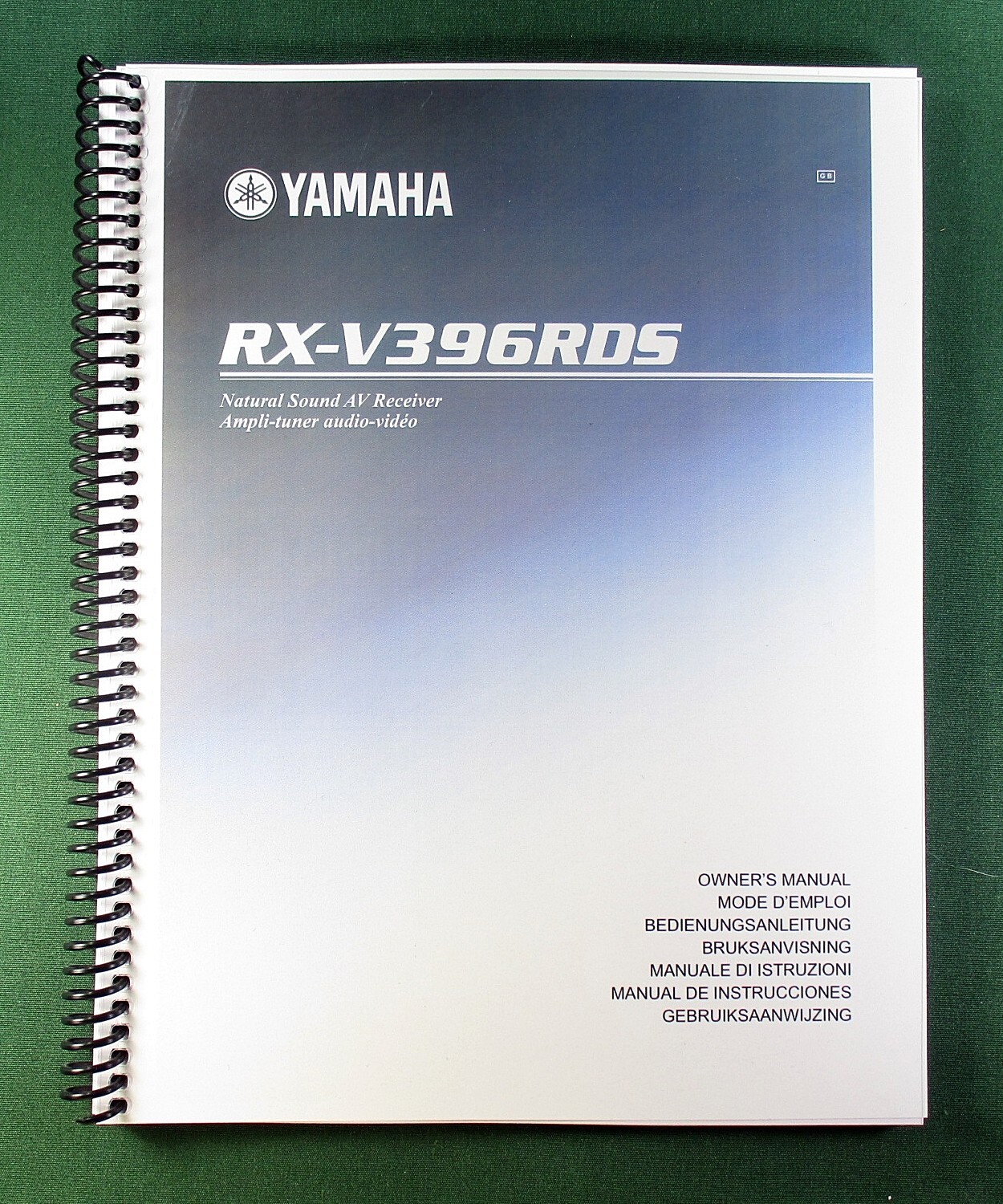 Yamaha RX-V396RDS Instruction Manual: 50 Pages & Protective Covers!