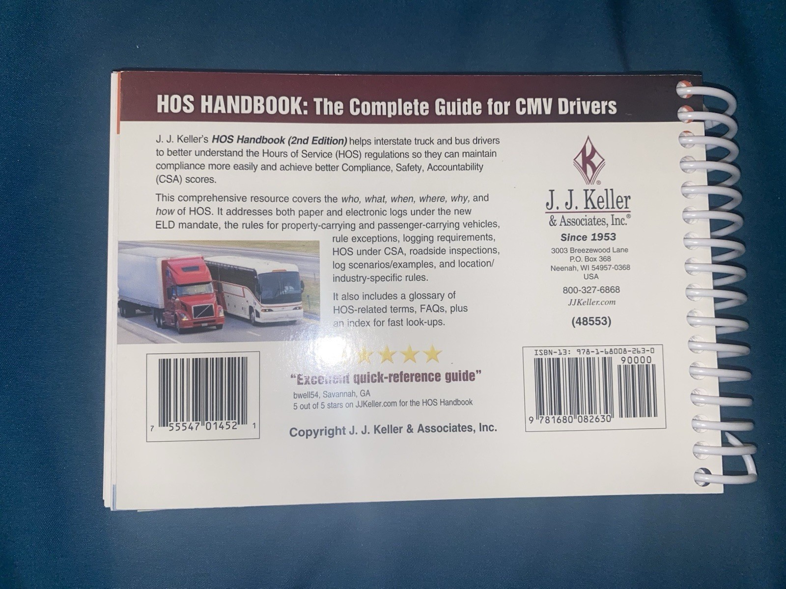 Hos Handbook: The Complete Guide for CMV Drivers by J.J. Keller