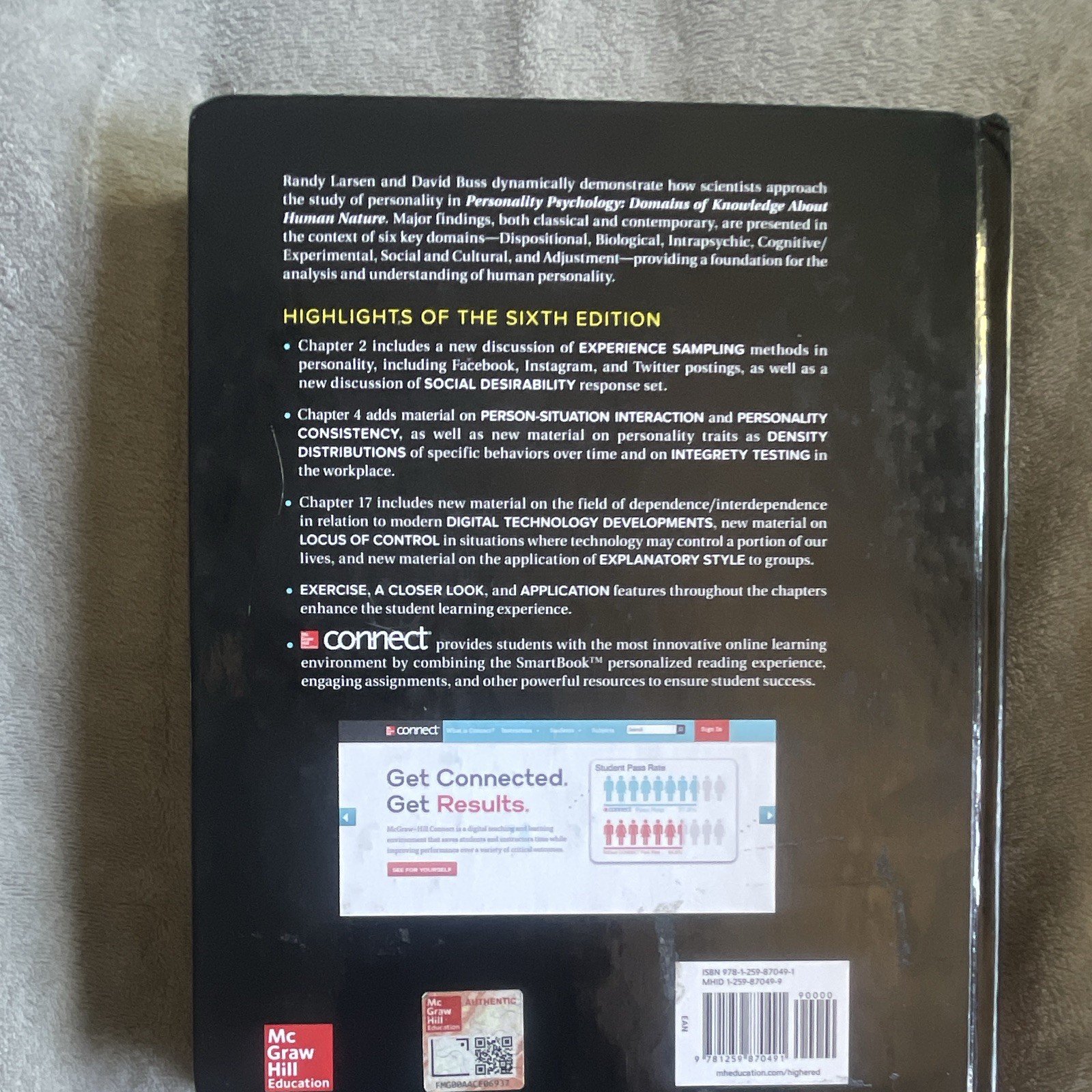 McGraw-Hill Personality Psychology Domains of Human Nature 6th HC Larsen Buss