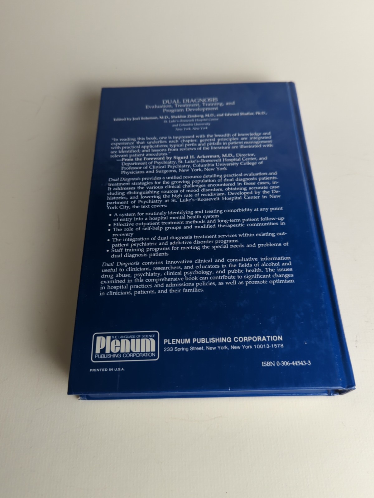 Dual Diagnosis : Evaluation, Treatment, Training, and Program Development by…
