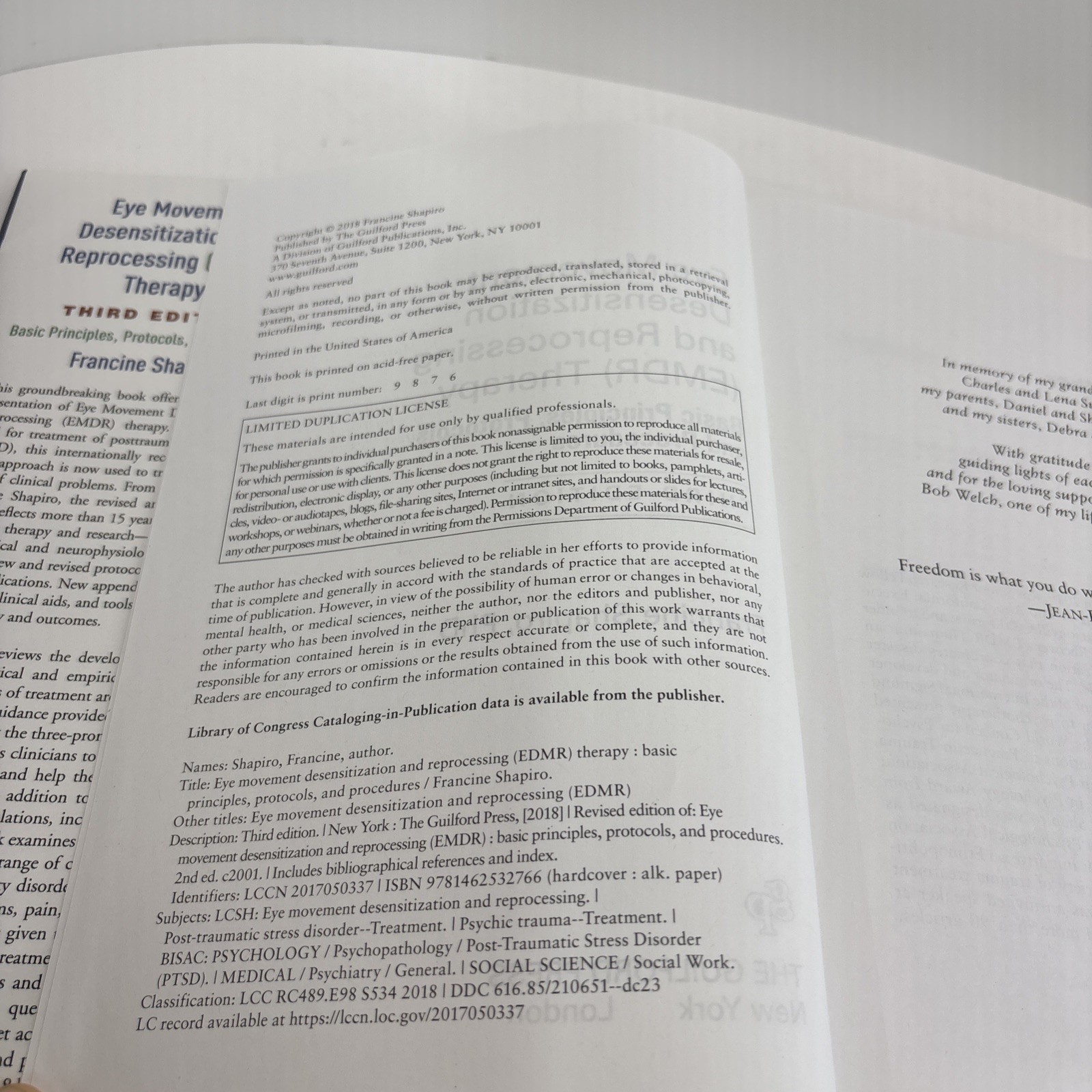 Eye Movement Desensitization and Reprocessing (EMDR) Therapy : Basic Principles,