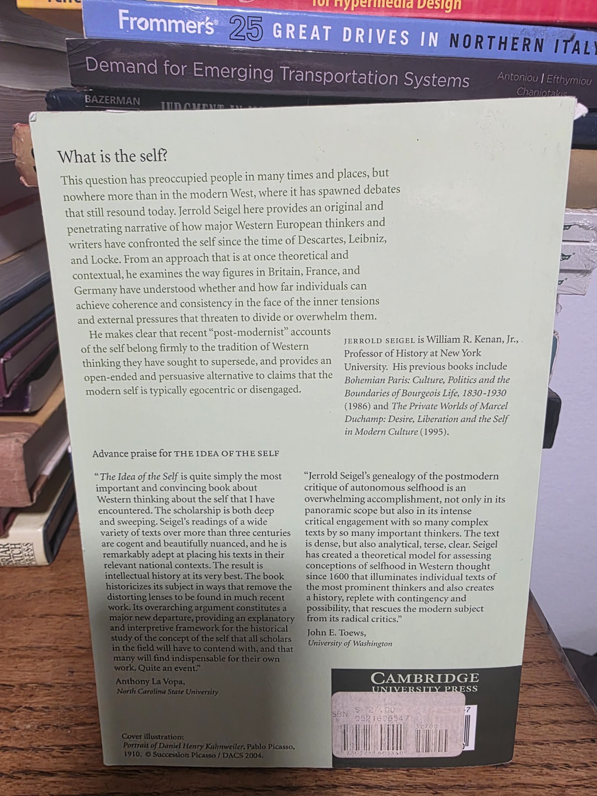 THE IDEA OF THE SELF: THOUGHT AND EXPERIENCE IN WESTERN By Jerrold Seigel
