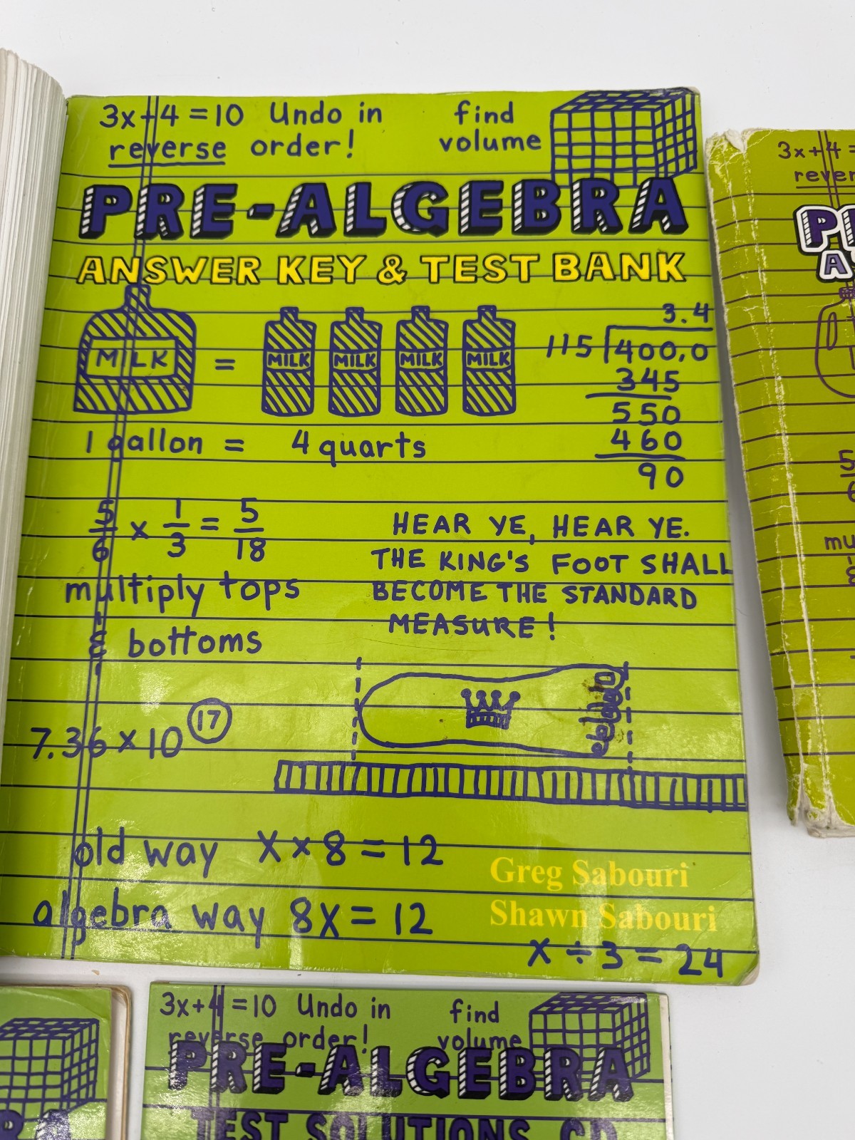 Pre-Algerba A Teaching Textbook by Greg Sabouri with Answer Booklet CD-Rom Set