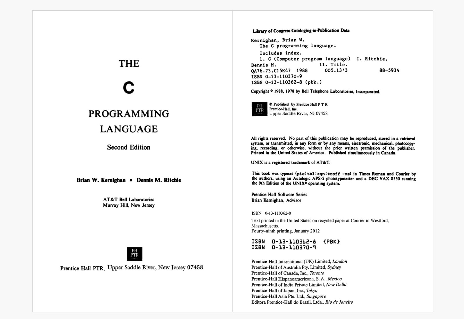 C Programming Language, 2nd Edition