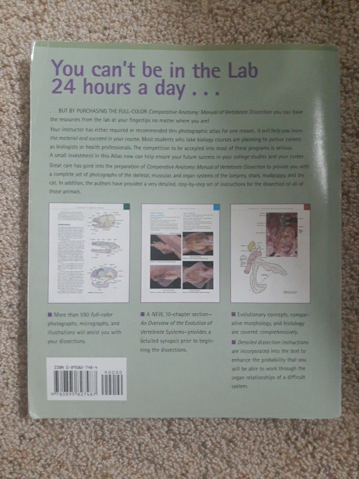 Comparative Anatomy : Manual of Vertebrate Dissection by Dale W. Fishbeck and…